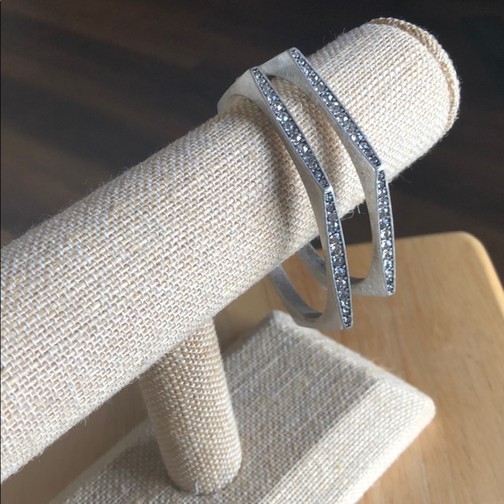 Pave studded bangle bracelets